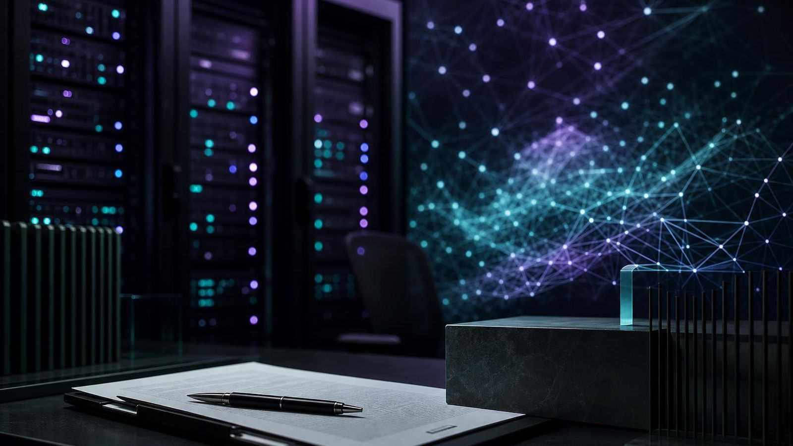 Editorial composition referencing AI research leadership