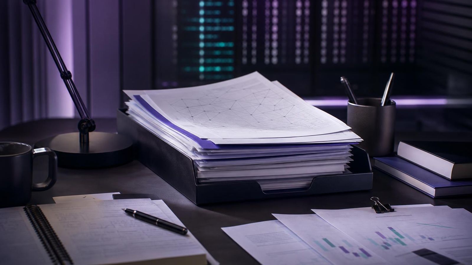 Editorial composition referencing a market notes desk