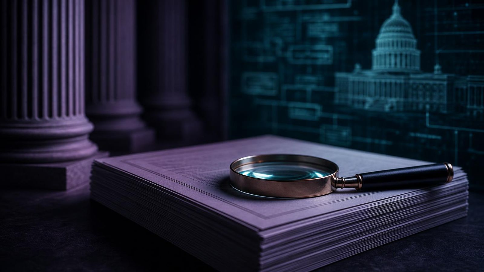 Editorial composition representing market structure analysis